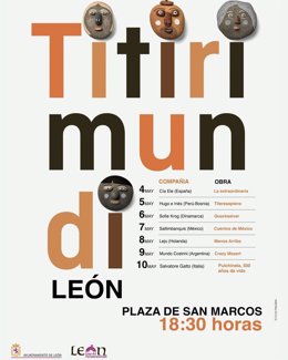 Cartel del espectáculo Titirimundi previsto para este sábado en León