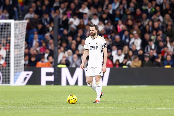 Archivo - Nacho Fernandez of Real Madrid in action during the Spanish League, LaLiga EA Sports, football match played between Real Madrid and RC Celta de Vigo at Santiago Bernabeu stadium on March 10, 2024, in Madrid, Spain.