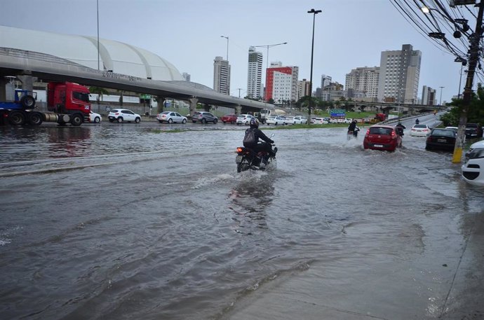 Archivo - Inundaciones por temporales en Brasil.