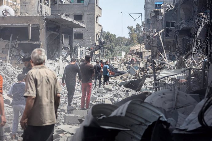 April 22, 2024, Bureij, Gaza, Palestinian Territories: Israeli warplanes bombed a house in the center of Bureij refugee camp in the central Gaza Strip. The attack resulted in a number of casualties and heavily damaged buildings. The injured were transferr