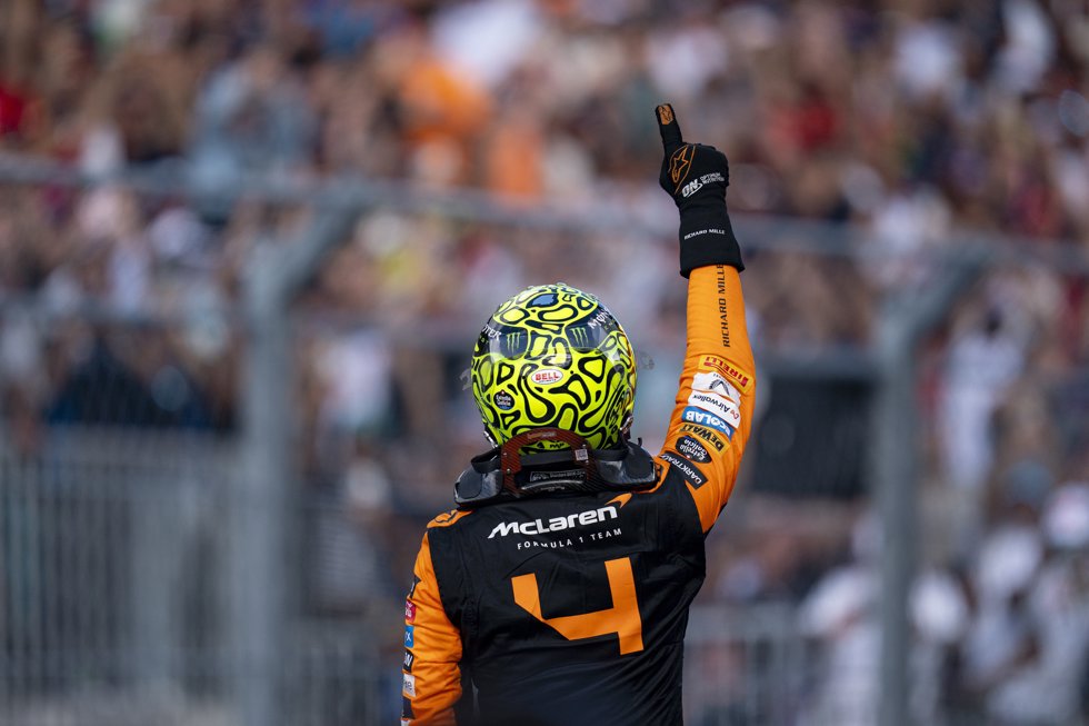 Lando Norris celebra su victoria en el Gran Premio de Miami 2024