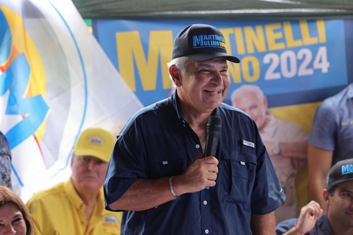 Archivo - El candidat de Realizando Metas y Alianza, José Raúl Mulino, a les presidencials de Panamà