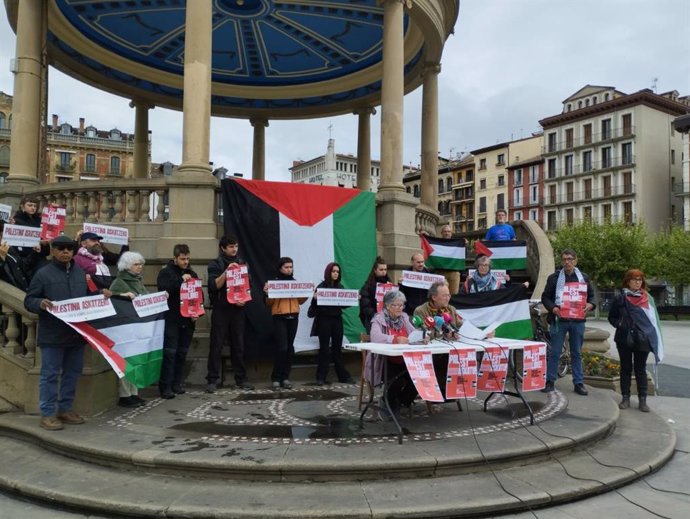 Presentación de la manifestación en apoyo a Palestina