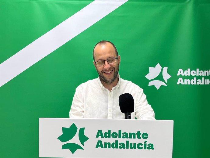 El responsable de Organización de Adelante Andalucía, Néstor Salvador, en una imagen de archivo. 