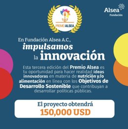 La tercera edición del Premio Alsea otorgará 150.000 dólares a la investigación en materia de nutrición y o alimentación