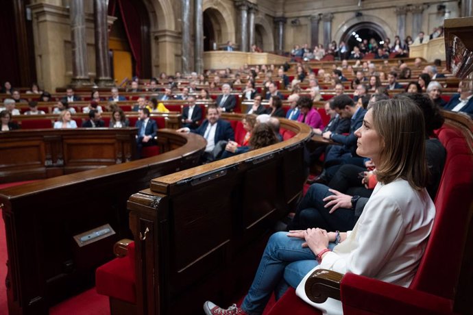 Archivo - Vista del pleno del debate a la totalidad de Presupuestos 2024 en el Parlament, a 13 de marzo de 2024, en Barcelona, Catalunya (España)