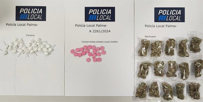 Sustancias intervenidas a un hombre en patinete que intentó huir de la Policía Local en el Arenal.