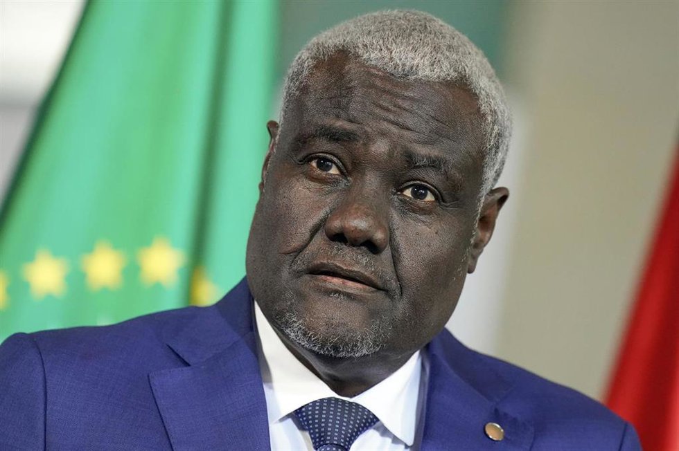 Archivo - El presidente de la Comisión de la Unión Africana (UA), Moussa Faki Mahamat, durante una rueda de prensa en noviembre de 2023 en Alemania (archivo) 