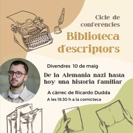 El escritor Ricardo Dudda dará una charla este viernes en el ciclo de conferencias de la Biblioteca Can Sales.