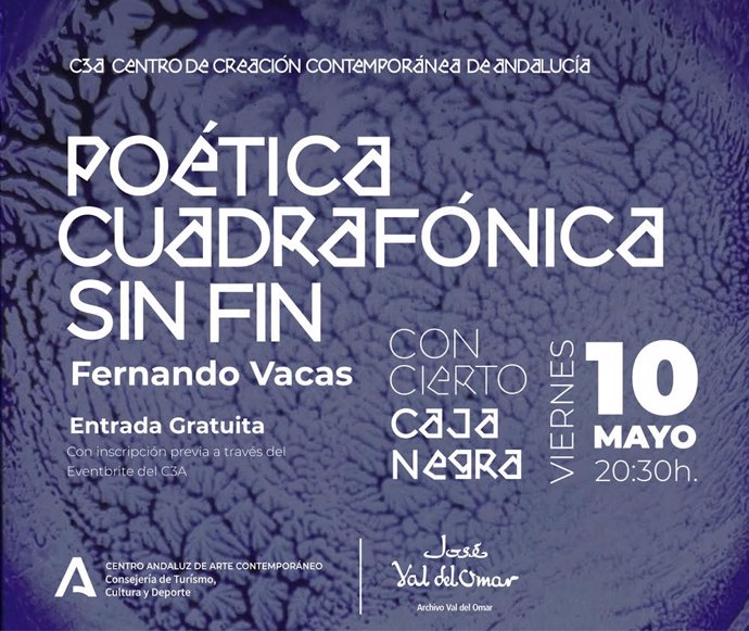 Cartel de la presentación de 'Poética cuadrafónica sin fin'.