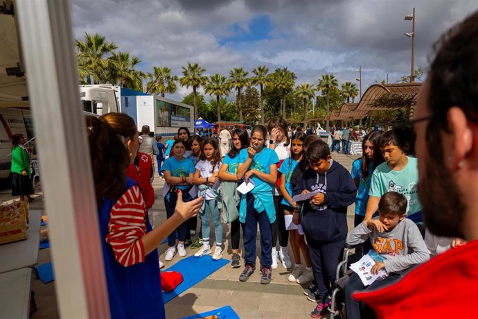 Uno de los centros escolares que han participado este lunes en la 'Ruta Enfermera'.