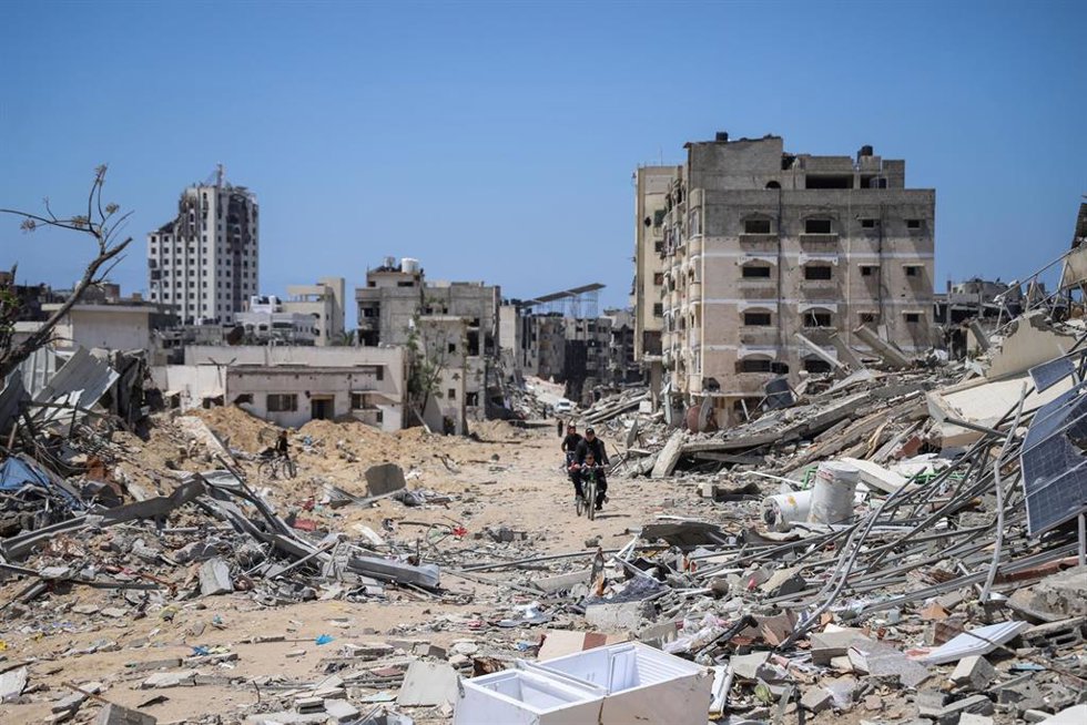 Edificios destruidos en la Franja de Gaza