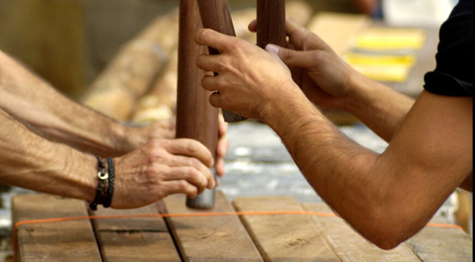 Imagen de una txalaparta