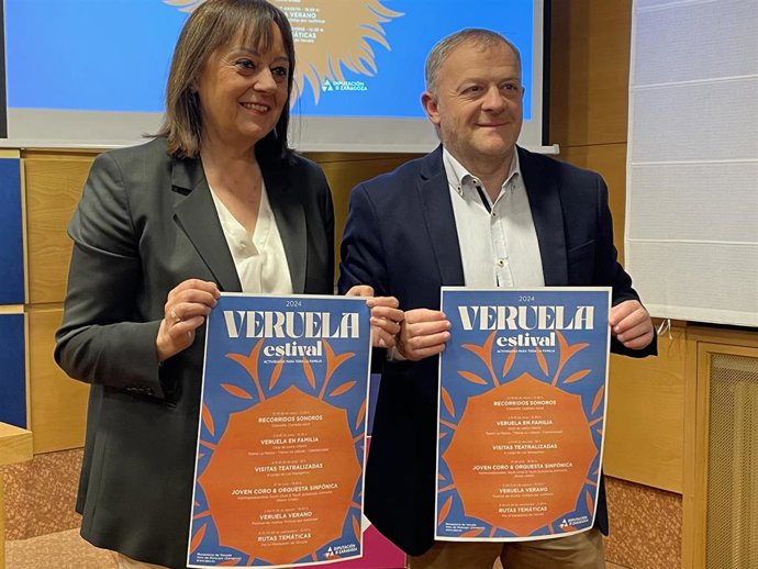 La diputada de Cultura de la DPZ, Charo Lázaro, y el diputado provincial delegado del Monasterio de Veruela, Eduardo Arilla.