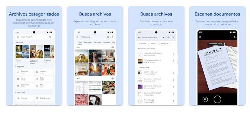 Interfaz de Files by Google