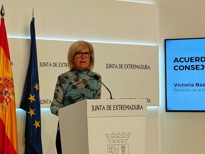 La portavoz de la Junta y consejera de Cultura, Turismo y Deportes, Victoria Bazaga, informa de los acuerdos del Consejo de Gobierno.