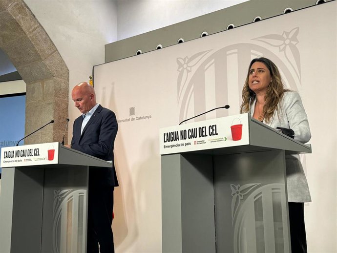 David Mascort y Patrícia Plaja en rueda de prensa en el Govern este martes