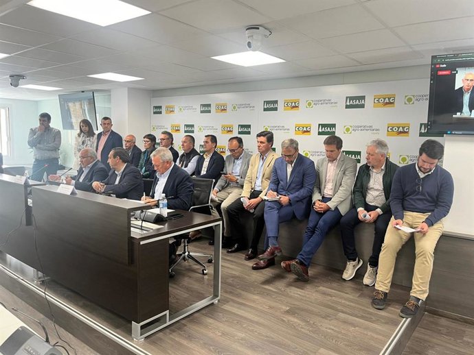 Imagen de la rueda de prensa en Madrid.