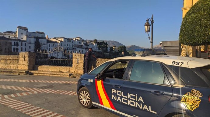 Archivo - Policia Nacional en Ronda (Málaga).