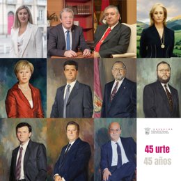 Las Juntas Generales de Álava han contado con once presidentes desde 1979