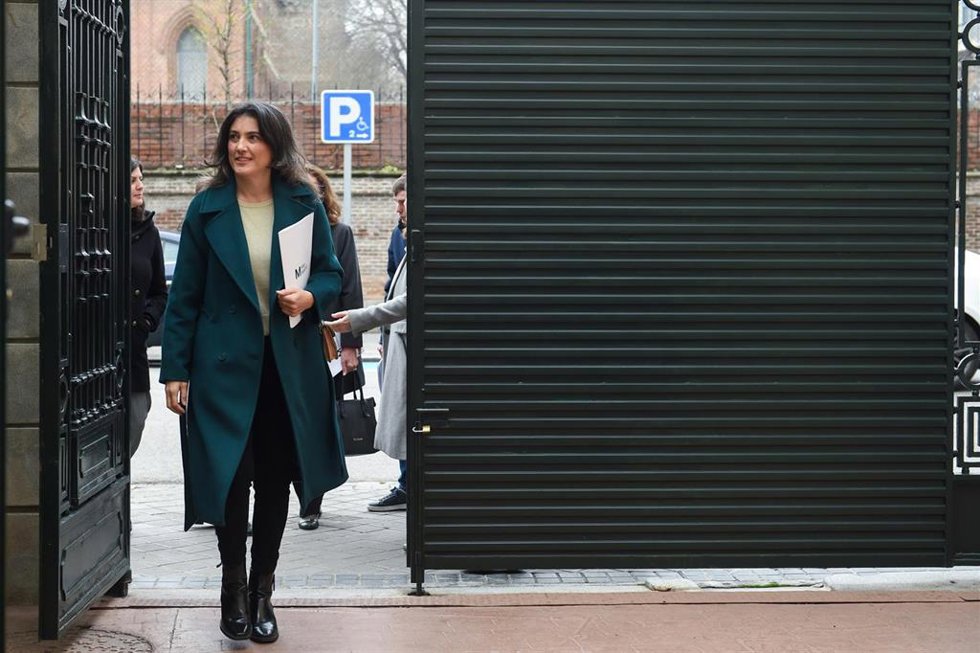 Archivo - La portavoz de Más Madrid en la Asamblea, Manuela Bergerot, a su llegada al Defensor del Pueblo,.