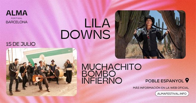 Cartel del concierto de Lila Downs y Muchachito Bombo Infierno en el Alma Festival de Barcelona