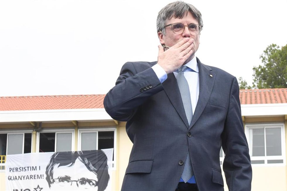 Archivo - El cabeza de lista de Junts+ Puigdemont per Catalunya a las elecciones catalanas, Carles Puigdemont, en el acto de Elna (Francia)