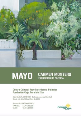 Cartel de la muestra de Carmen Montero denominada 'Mayo'.