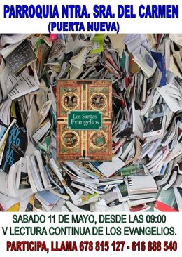 Cartel de la V Lectura Continua de los Evangelios.