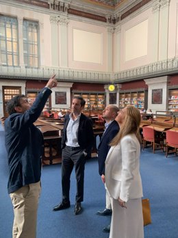 Visita del portavoz y vicesecretario de Cultura del PP, Borja Sémper, a la Biblioteca Nacional