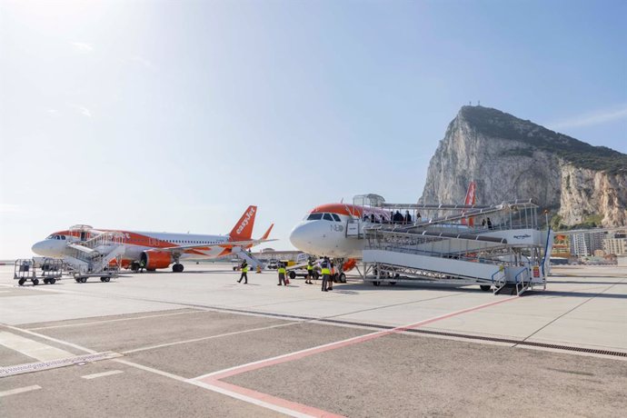 Vista del aeropuerto de Gibraltar.