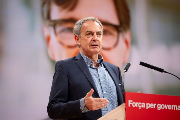 L'expresident del Govern central José Luis Rodríguez Zapatero en un acte de campanya del PSC a Tarragona