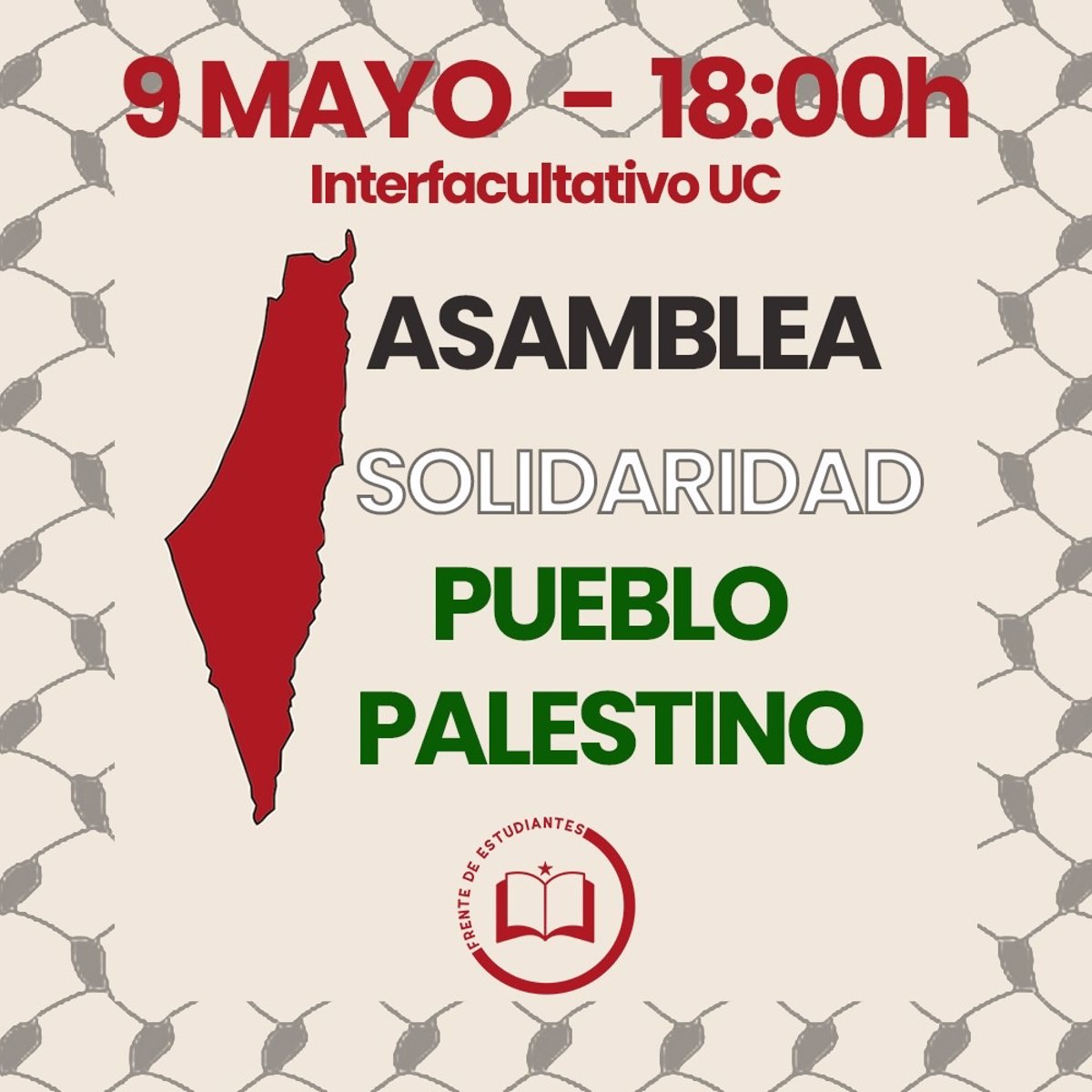 Los universitarios de Cantabria se suman mañana al movimiento en apoyo al pueblo palestino