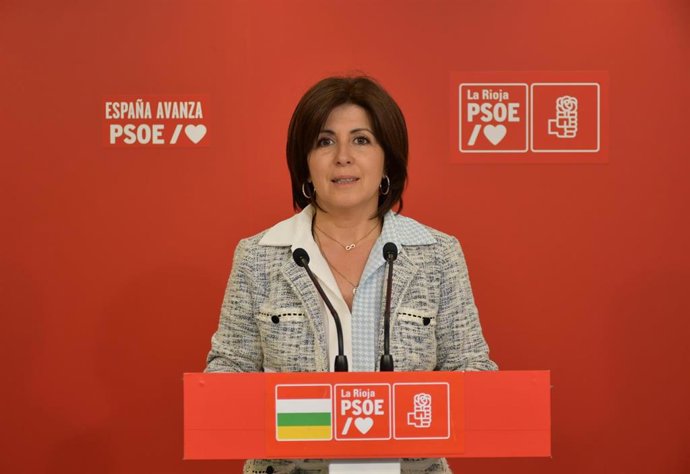 La diputada socialista. Ana Belén Martínez, en comparecencia de prensa