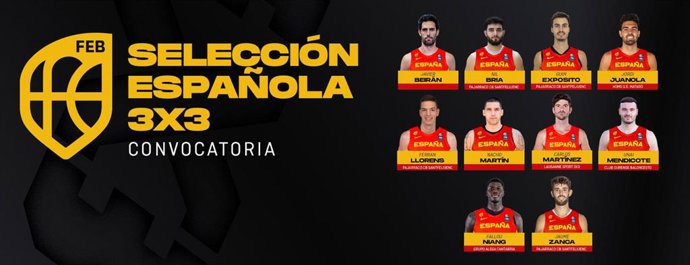 Preseleccionados para representar a España en el Preolímpico de baloncesto 3x3 de Debrecen (Hungría)