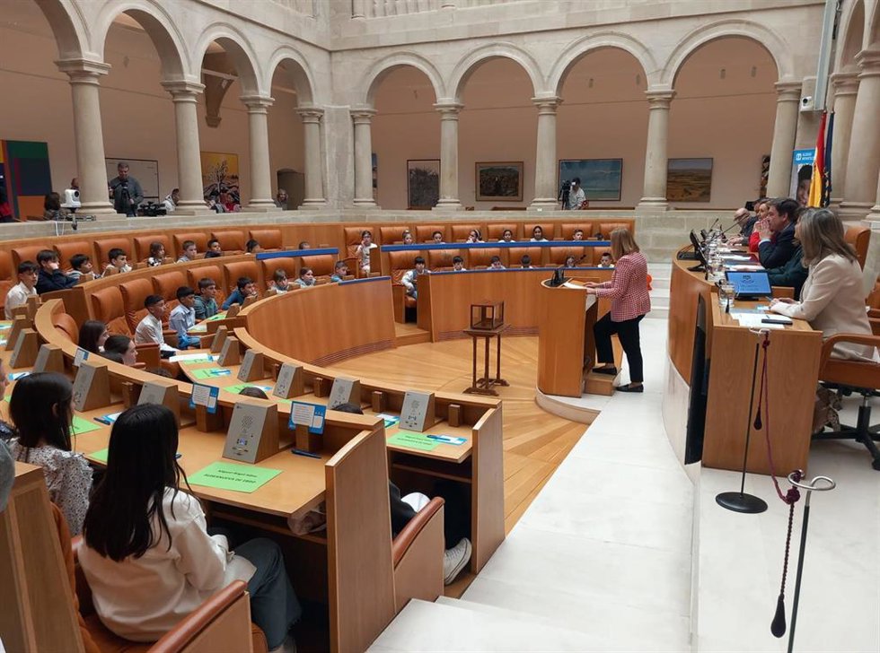 Escolares riojanos reflexionan sobre el valor de la solidaridad en un pleno infantil de Aldeas Infantiles