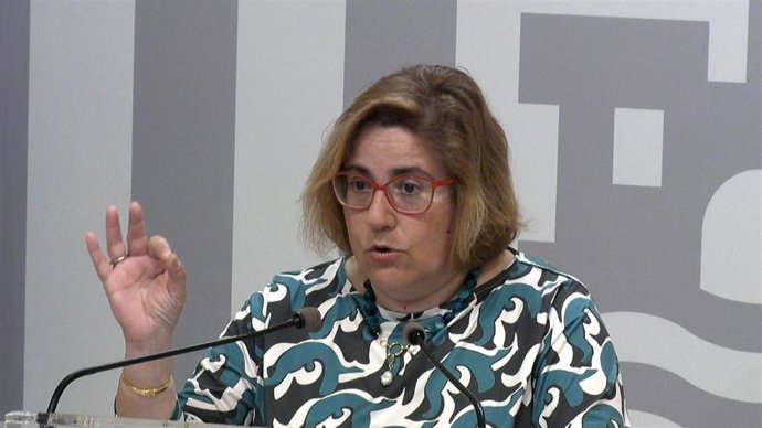 La portavoz del Ayuntamiento de Palma, Mercedes Celeste, después de la reunión de la Junta de Gobierno.