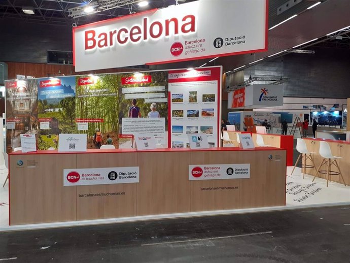 Estand de las comarcas de Barcelona en la Feria Expovacaciones de Bilbao de 2023.
