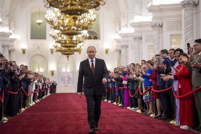 Vladimir Putin, presidente de Rusia, en la ceremonia de investidura