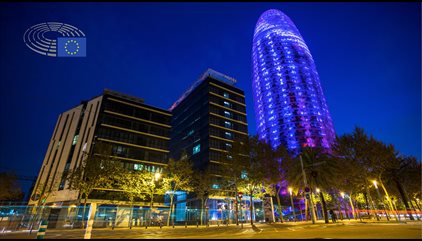 Barcelona s'adhereix a la campanya paneuropea d'il·luminació d'edificis amb motiu del Dia d'Europa