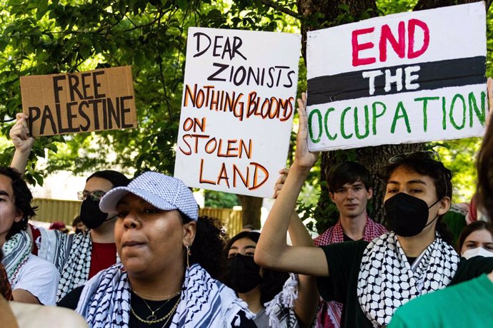 Imagen de archivo de las protestas en Washington a favor de Palestina.