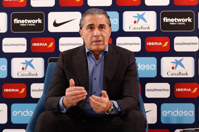 Archivo - Sergio Scariolo durante una rueda de prensa.