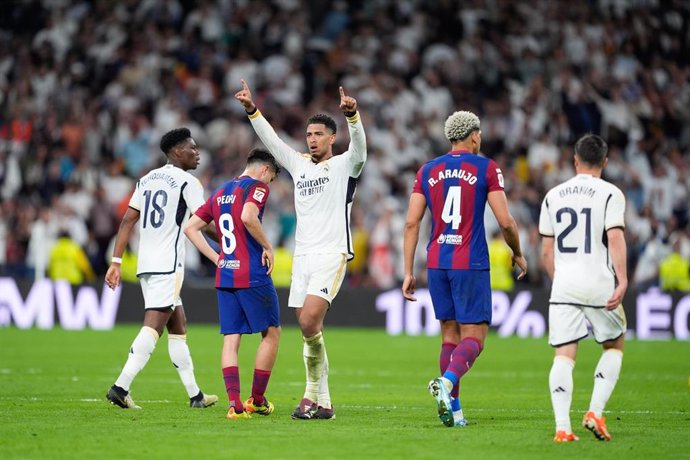 Jude Bellingham, jugador del Real Madrid, celebrando un gol en 'El Clásico'.