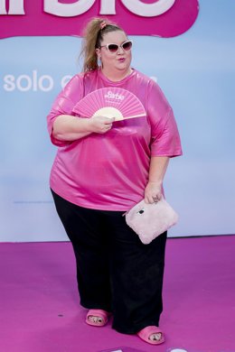 Archivo - Itziar Castro posa en la alfombra rosa por el pase especial de la película ‘Barbie’ en el Gran Teatro CaixaBank, a 19 de julio de 2023, en Madrid (España).