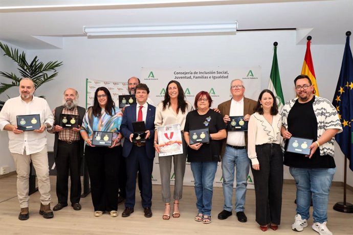 La consejera de Inclusión Social, Juventud, Familias e Igualdad, Loles López, en la recepción por el 25 aniversario de la Plataforma Andaluza del Voluntariado.