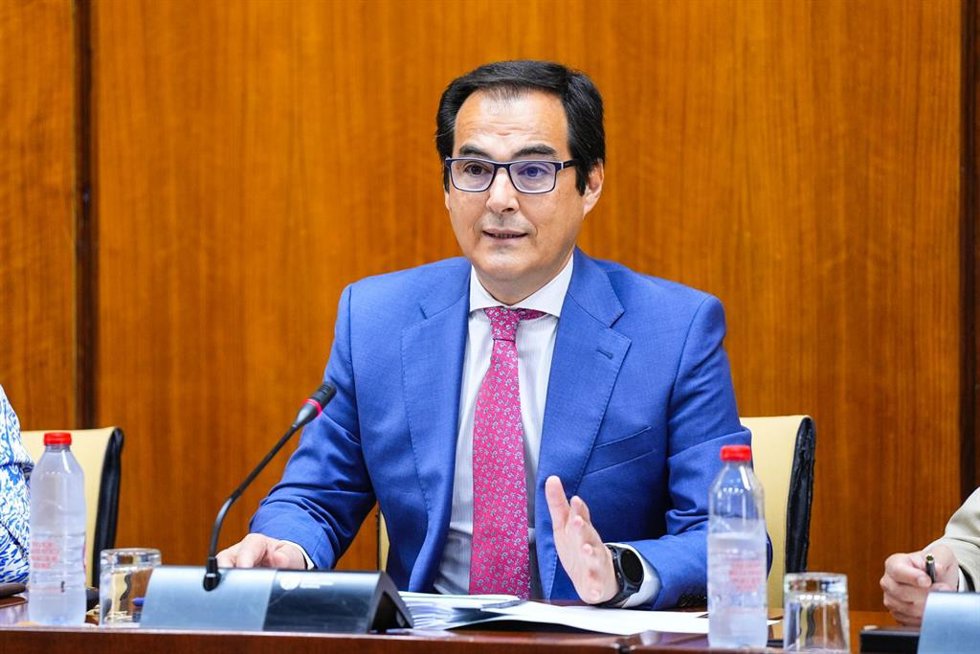 El consejero de Justicia, José Antonio Nieto, en la comisión parlamentaria del 8 de mayo de 2024.