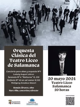 Cartel promocional del concierto en el Liceo de Salamanca