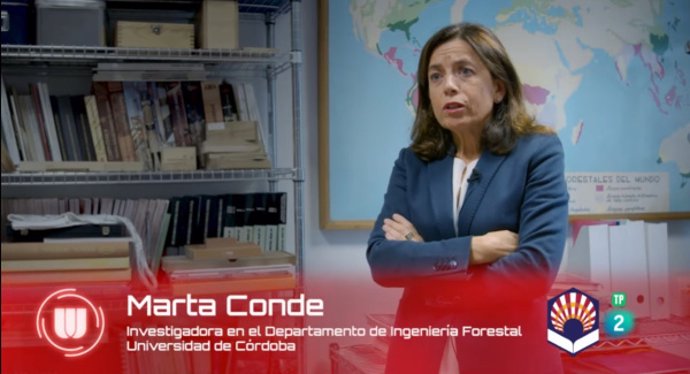 La investigadora Marta Conde durante la emisión del programa.