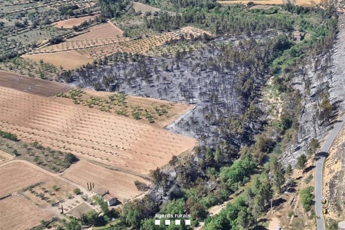Incendio en Horta de Sant Joan (Tarragona)