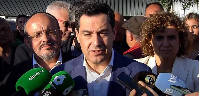 El presidente de la Junta de Andalucía, Juanma Moreno